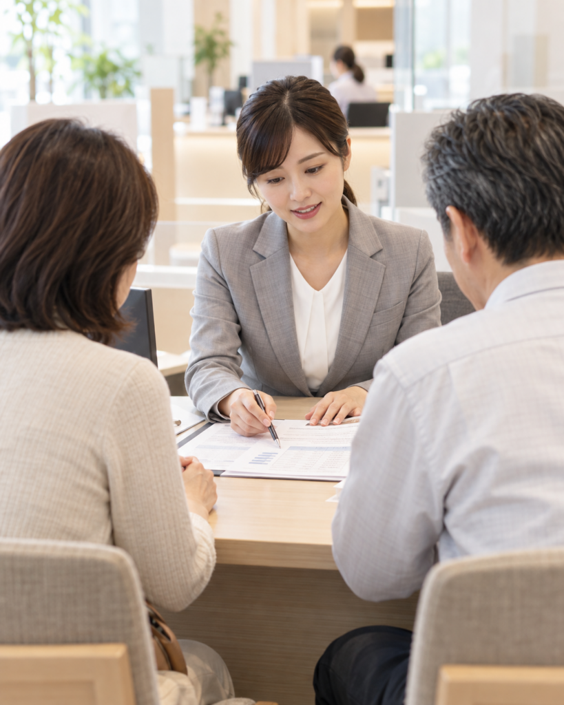 銀行人員向家屬說明資產查詢文件
